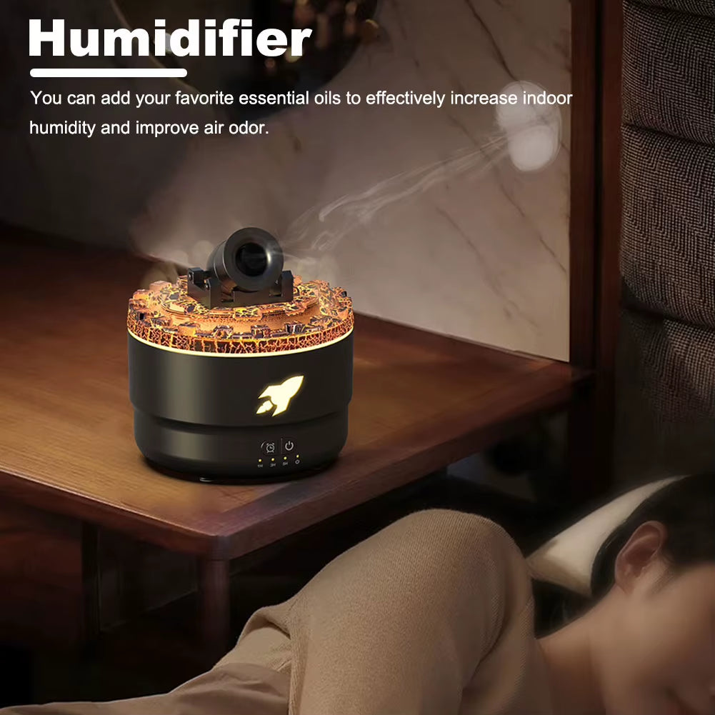 Cannon Blast Aroma Humidifier Volcanic Crack Light Oil Diffuser Cannon Blast Turret Aromatherapy Humidifier Aromatherapy Diffuse